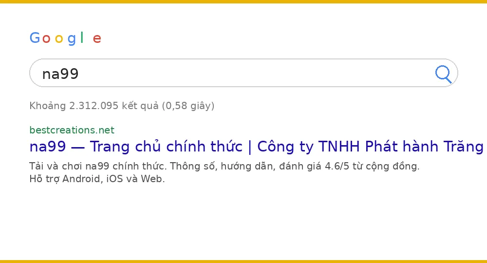 Cách tìm na99 trên Google